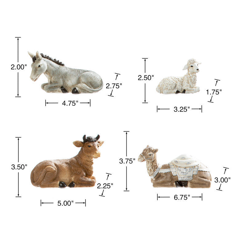Nativity scene 12 pieces complete set