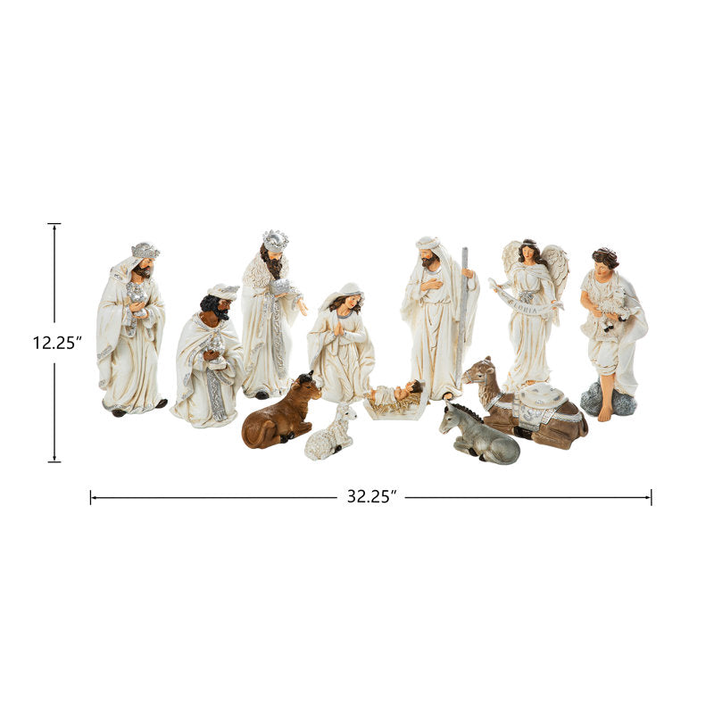 Nativity scene 12 pieces complete set