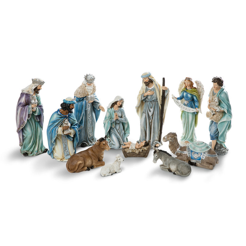 Deluxe 12-Piece Nativity Scene Figure Set