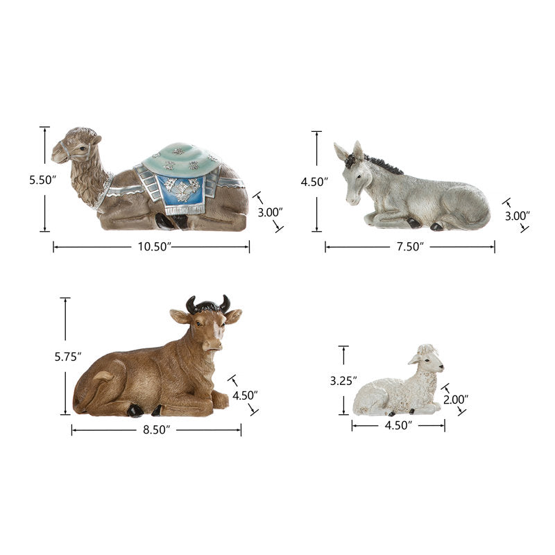 Deluxe 12-Piece Nativity Scene Figure Set