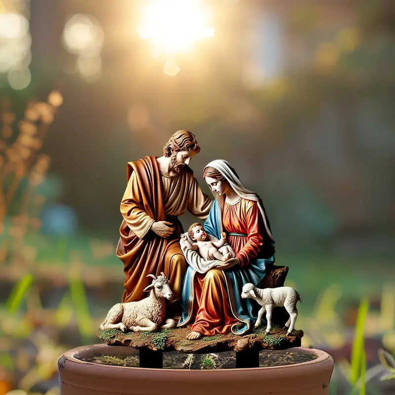 Resin Nativity Scene Mysterious Birth