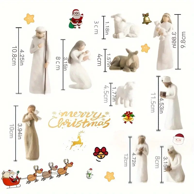 Vintage Resin Nativity Scene