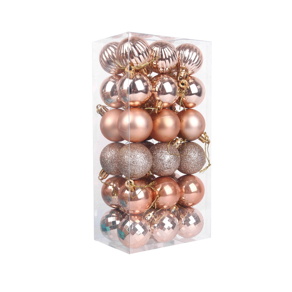 Christmas Decoration / 4cm 36 Pieces Colorful Christmas Balls with Glitter