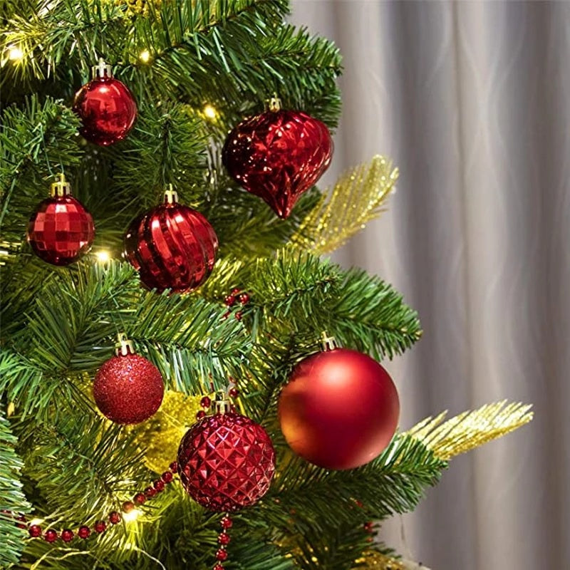 Christmas Decoration / 4cm 36 Pieces Colorful Christmas Balls with Glitter