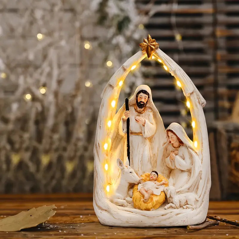 Resin Nativity Scene Heart of Mary