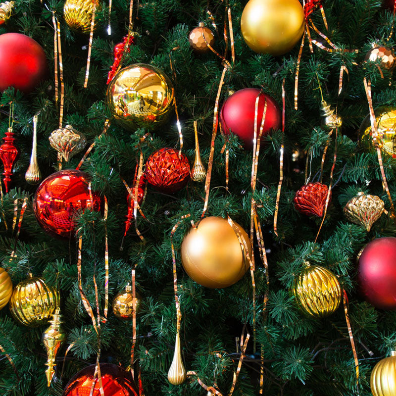 Christmas Decoration / 4cm 36 Pieces Colorful Christmas Balls with Glitter