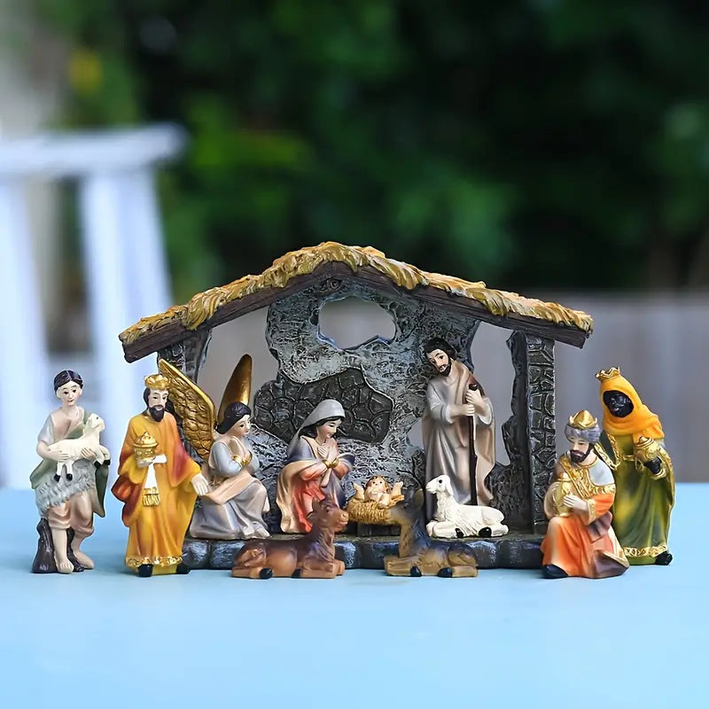 Resin Nativity Scene Angel of Birth