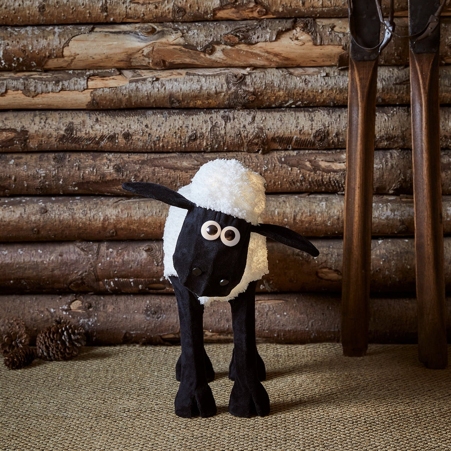 Illuminated Black Sheep Christmas Figure (Shaun the Sheep)
