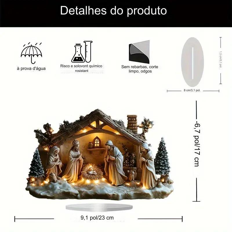 Resin Nativity Scene with LED Light
