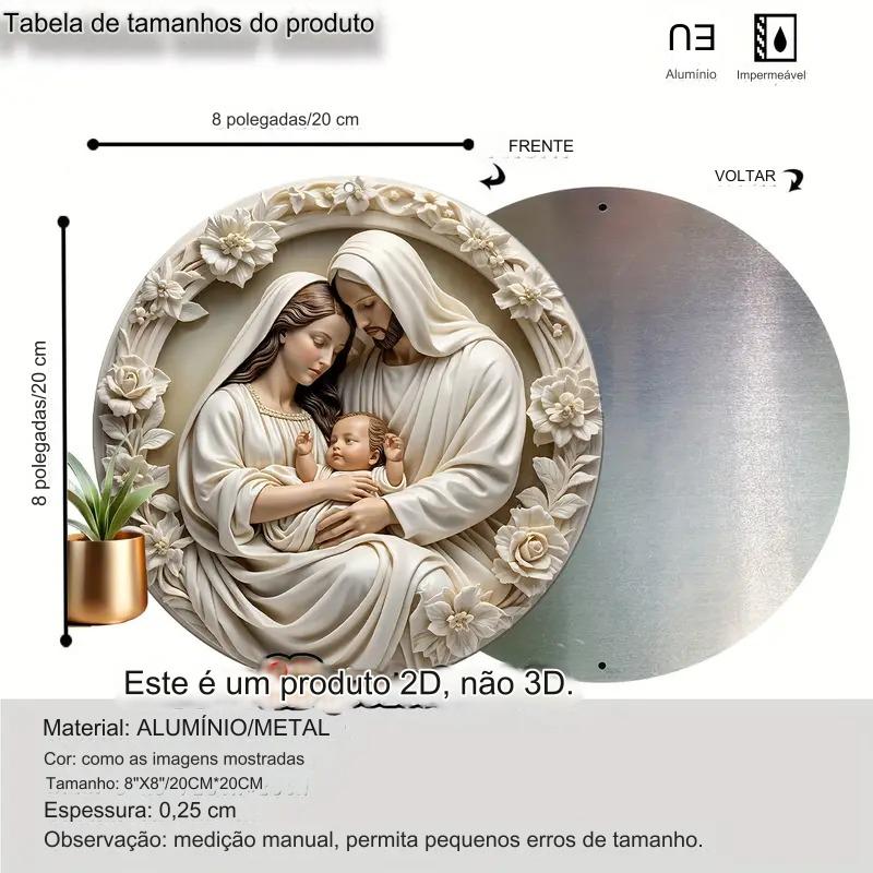 Resin Nativity Scene Round Plate Sweet Jesus