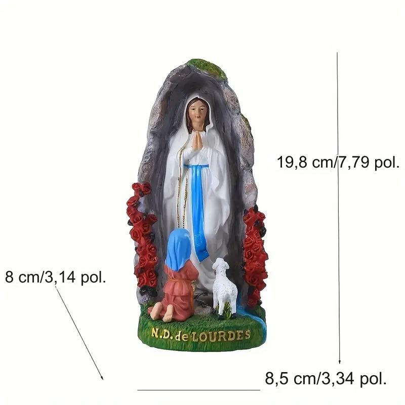 Resin Nativity Scene of the Virgin Mary & Saint Bernard