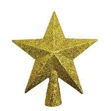 Golden Star Christmas Tree Decorations 20cm
