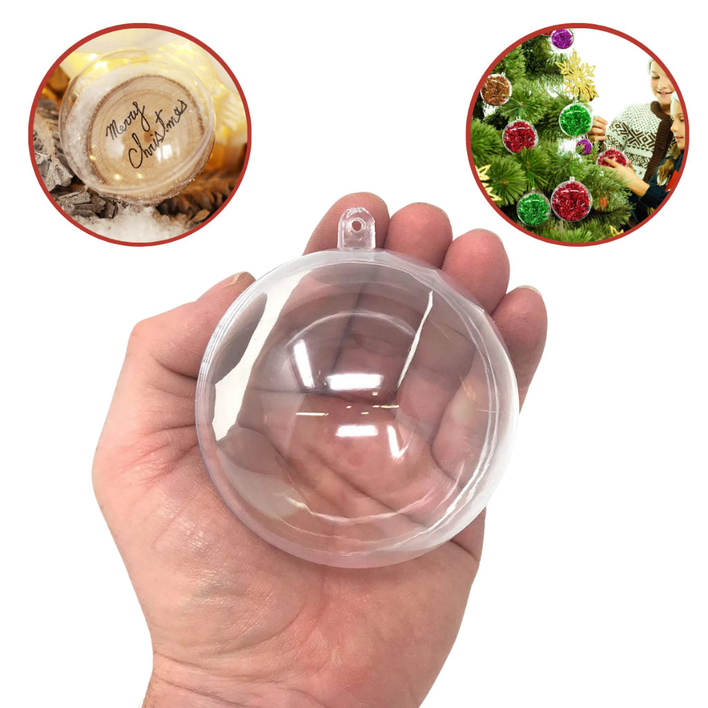 30 Christmas Balls Acrylic Sphere for photos and souvenirs 6.5cm