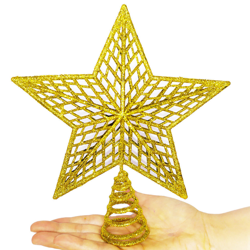 20cm Christmas Star with Shiny Glitter Tip for Tree Decoration