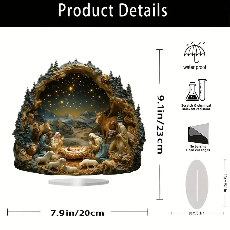 Resin Nativity Scene Prayer in the Star