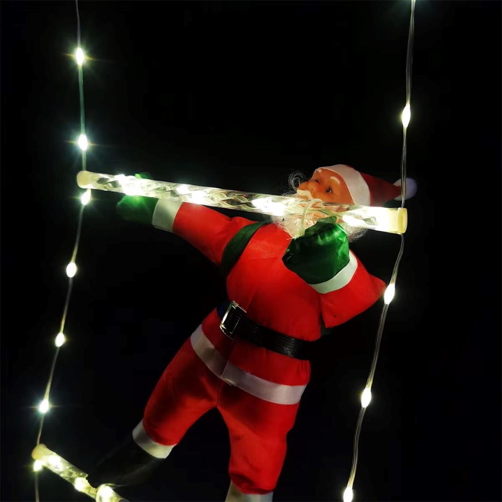Christmas Decoration Santa Claus Climbing Stairs