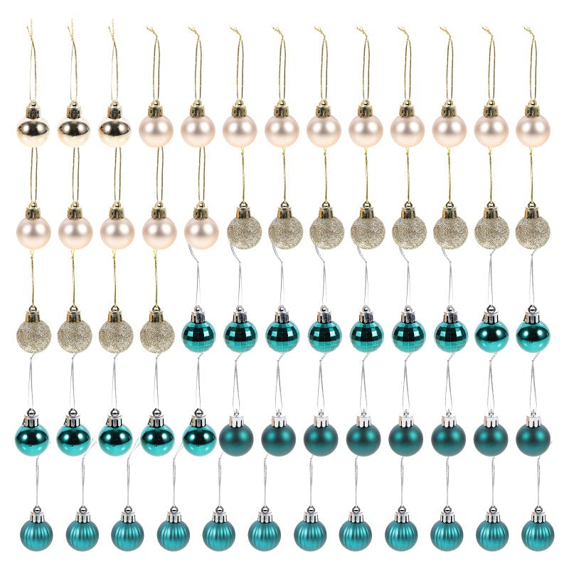 64 Pieces Christmas Decoration Balls Gold Blue
