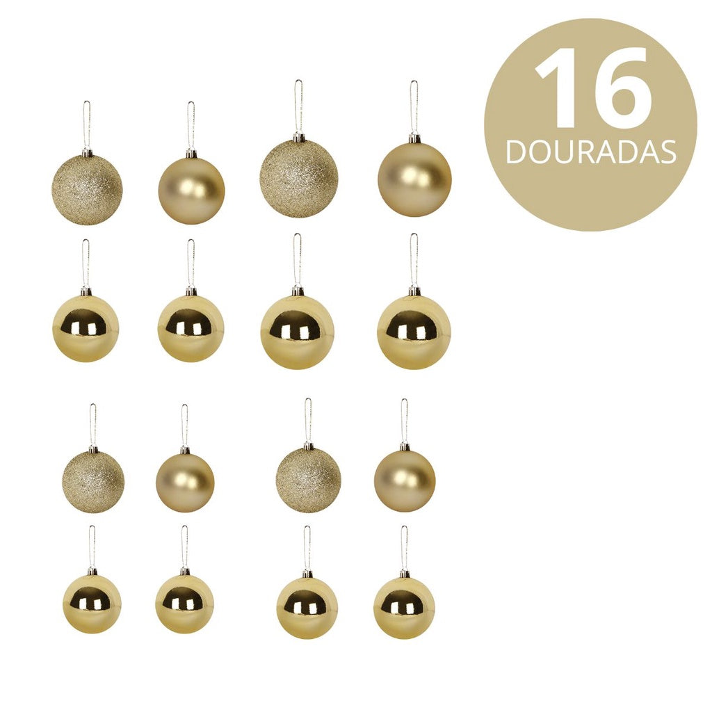 Kit 77 Christmas Tree Decoration Ornaments LED Flashing Balls