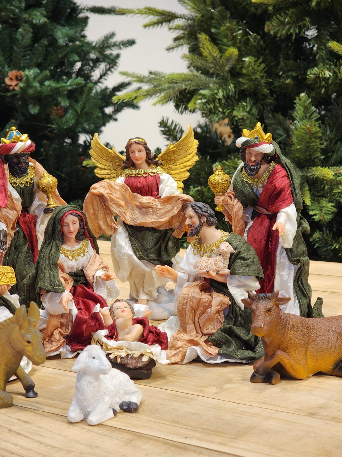 LUXURY FABRIC NATIVITY SCENE 11 PCS - 20CM