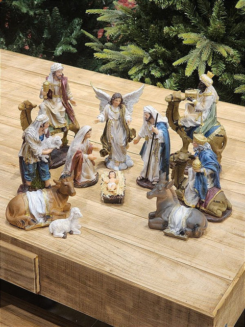 LUXURY RESIN NATIVITY SCENE 11 PCS