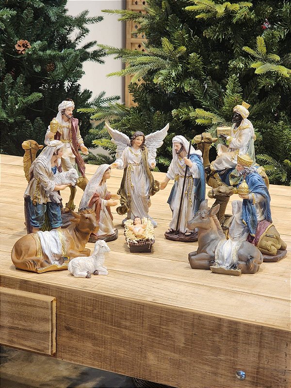 LUXURY RESIN NATIVITY SCENE 11 PCS