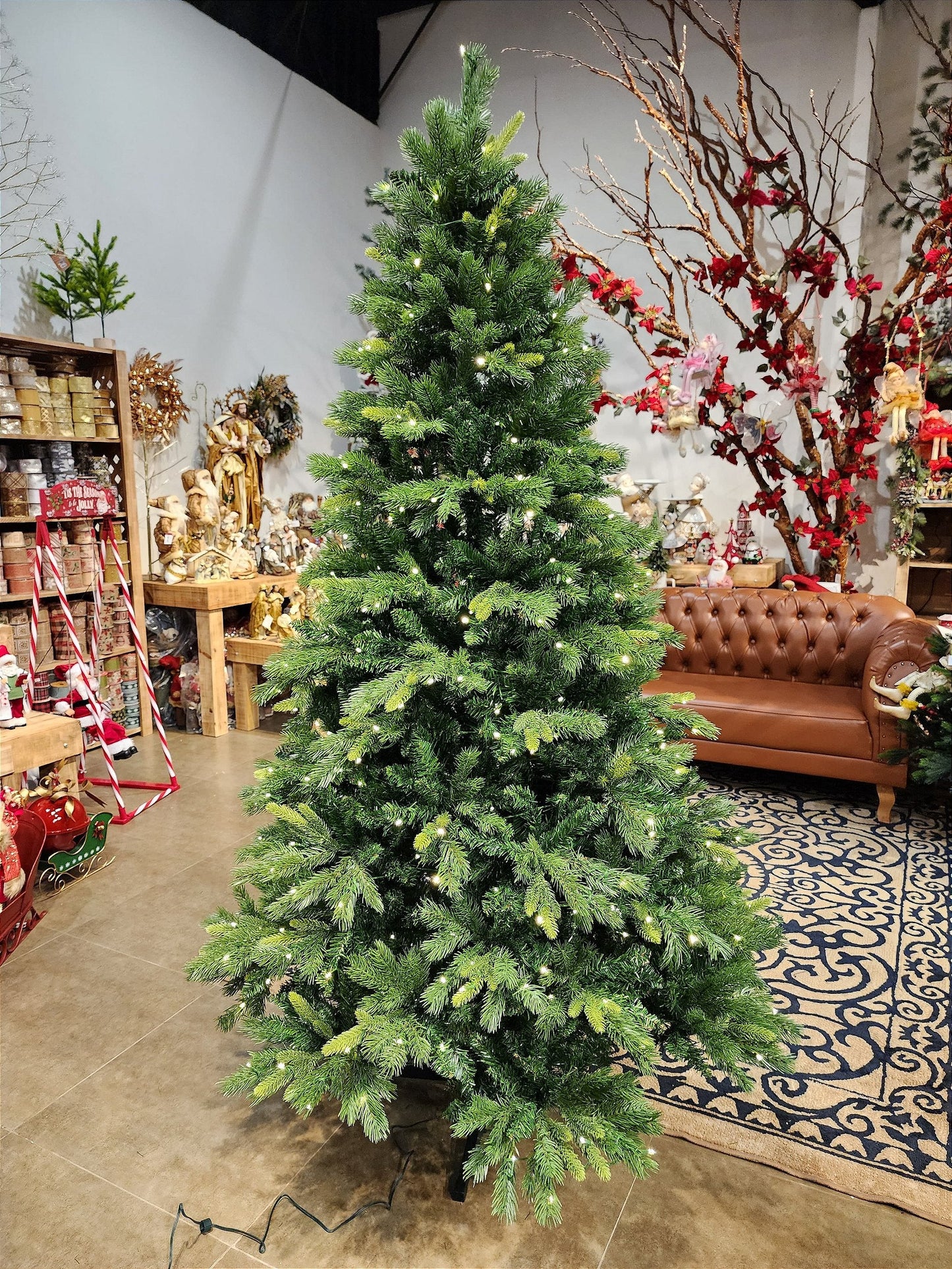 PALERMO TREE 1446 BRANCHES WITH 400 BICOLOR LEDS 2.10CM WITH SOUND AND ROTATING BASE AND REMOTE CONTROL