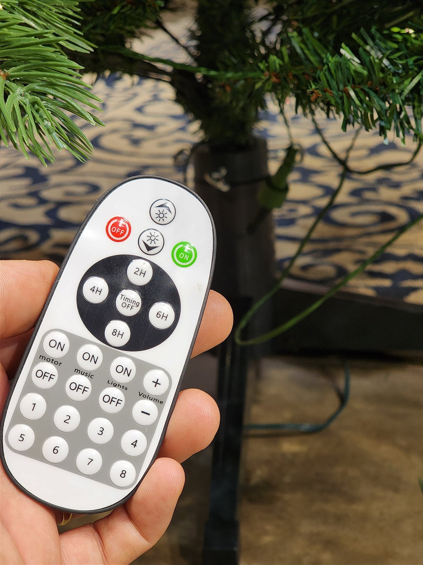 PALERMO TREE 1446 BRANCHES WITH 400 BICOLOR LEDS 2.10CM WITH SOUND AND ROTATING BASE AND REMOTE CONTROL
