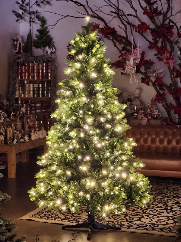 PALERMO TREE 1446 BRANCHES WITH 400 BICOLOR LEDS 2.10CM WITH SOUND AND ROTATING BASE AND REMOTE CONTROL