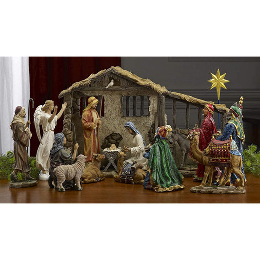 Deluxe Edition 16-Piece Christmas Nativity Set