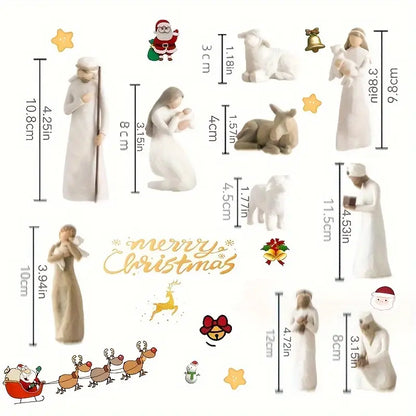 Vintage Resin Nativity Scene