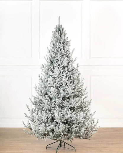Traditional Snowy Christmas Tree