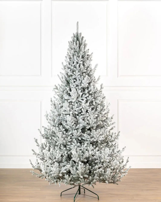Traditional Snowy Christmas Tree