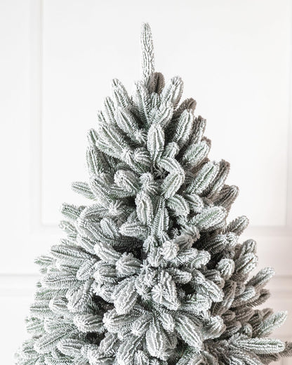 Complete Traditional Snowy Christmas Tree