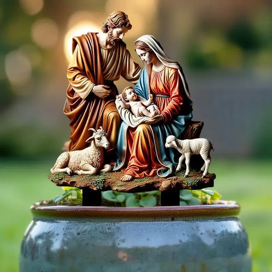 Resin Nativity Scene Mysterious Birth