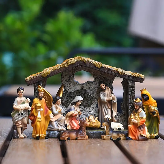 Resin Nativity Scene Angel of Birth