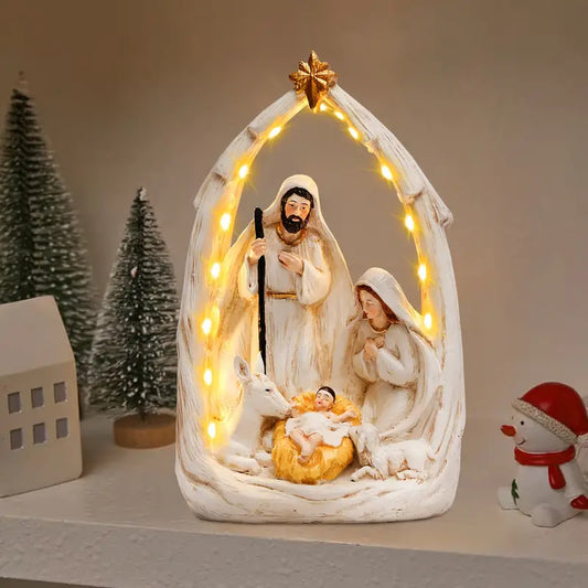 Resin Nativity Scene Heart of Mary