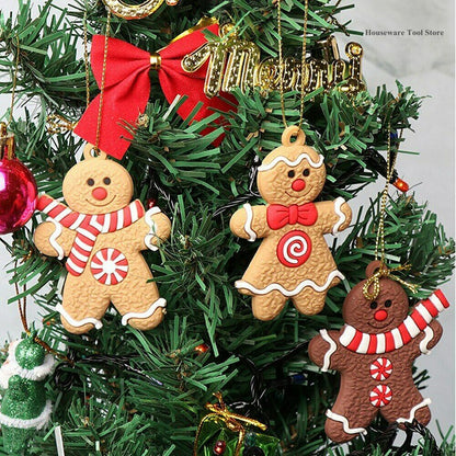 Christmas Tree Decoration Pendant Gingerbread Man 25 Pieces