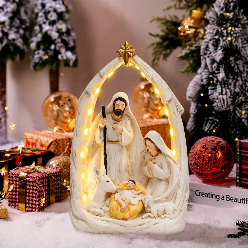 Resin Nativity Scene Heart of Mary