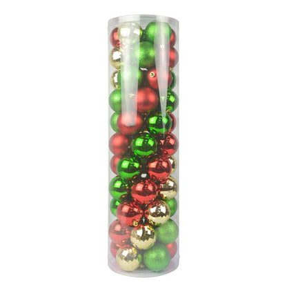 Kit Bolas Natalinas Decoração para Natal 55 Peças