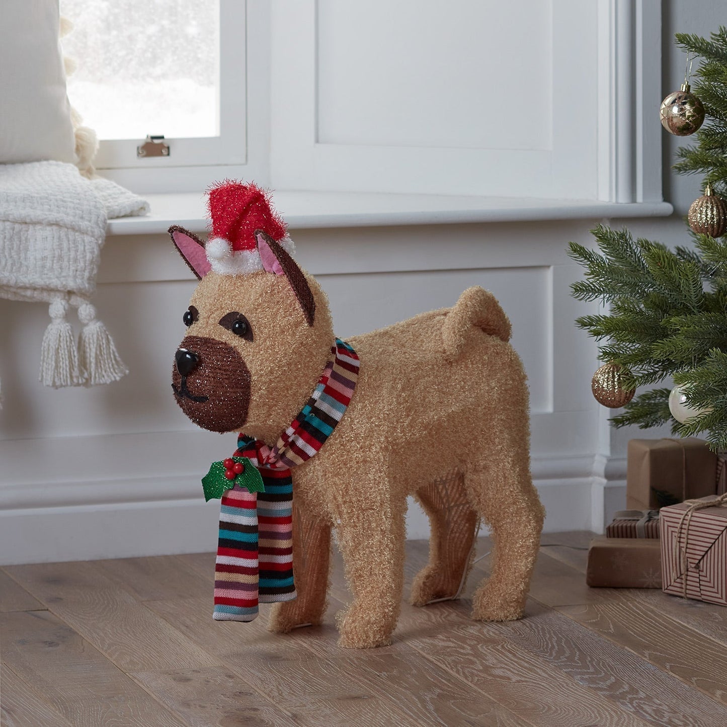 French Bulldog Christmas Figure