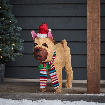 French Bulldog Christmas Figure