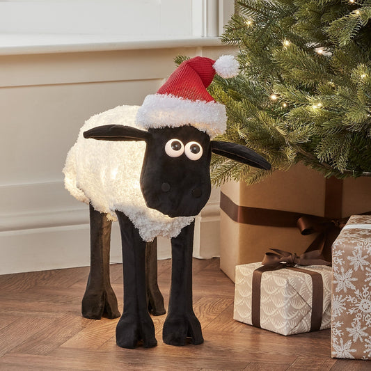 Illuminated Black Sheep Christmas Figure (Shaun the Sheep)