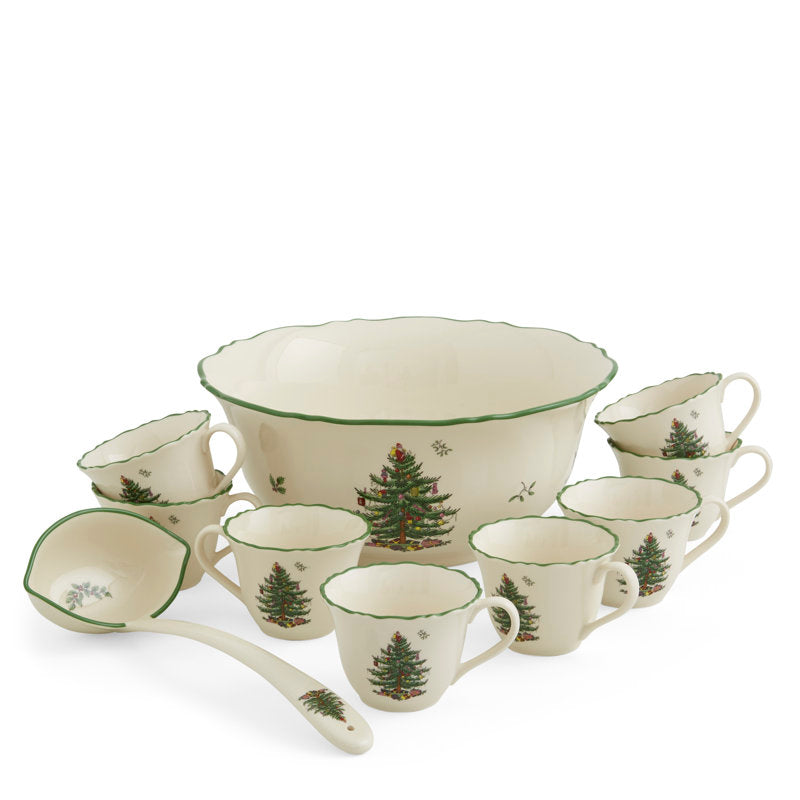 10-Piece Porcelain Kit - Christmas Tree Print 