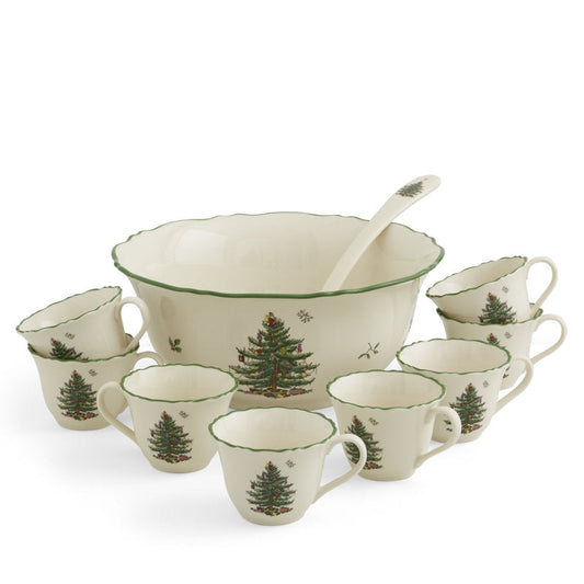 10-Piece Porcelain Kit - Christmas Tree Print 