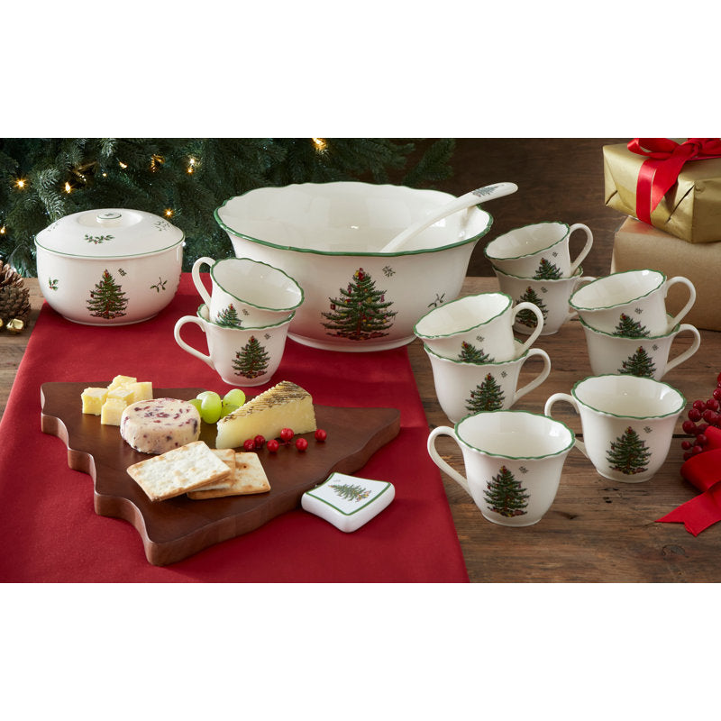 10-Piece Porcelain Kit - Christmas Tree Print 