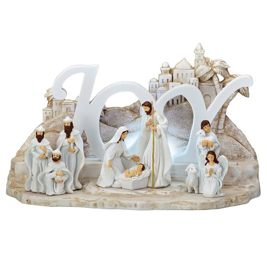 Hand-painted Christmas nativity scene