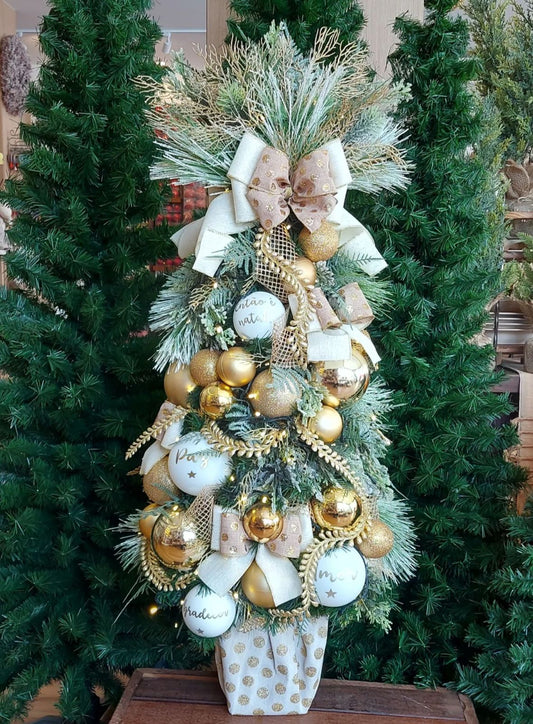 Small Christmas Tree + Clean Gold Decoration Included