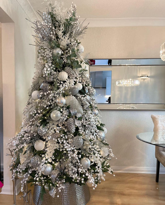 Christmas Tree + 360º Silver Decoration Included - 2.00 Meters