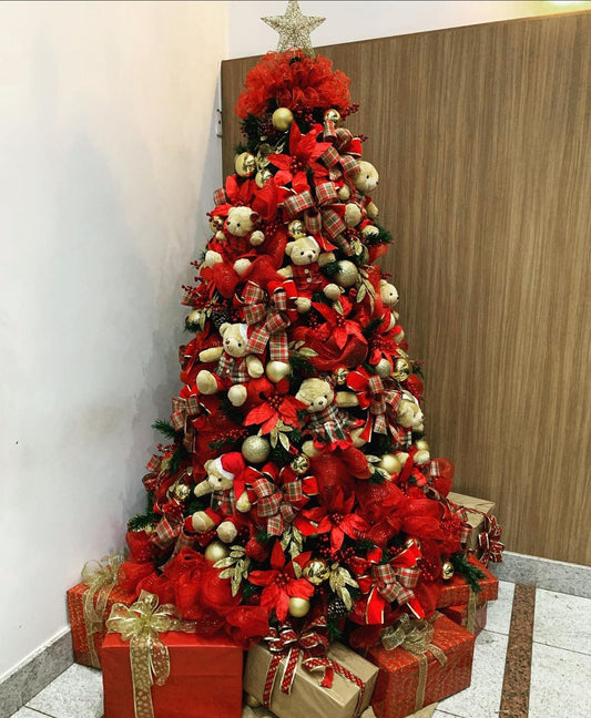 Christmas Tree + 360º Luxury Bear Decoration - 2.40 Meters