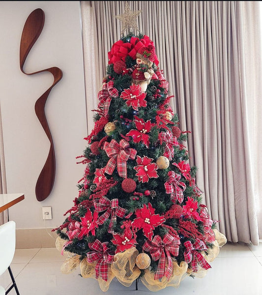 Christmas Tree + 360º Bow Decoration Included - 2.10 Meters